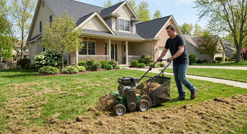 Residential Lawn Aeration